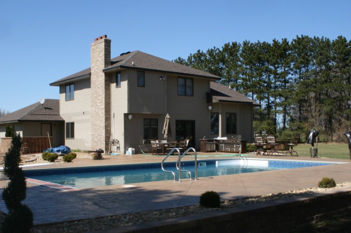 backyard pool.